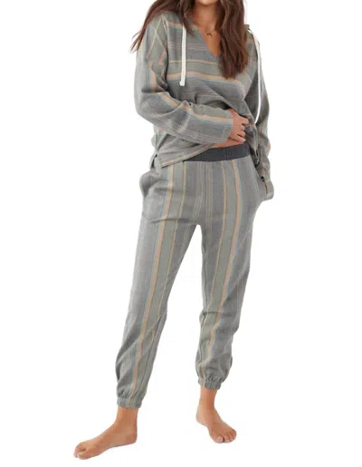 O'neill Rosarito Lounge Pant In Black Combo In Gray