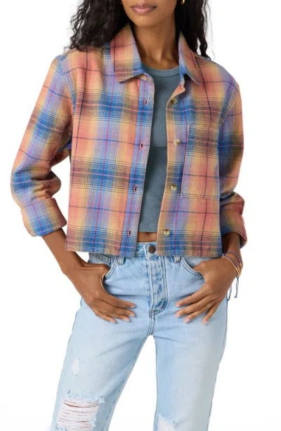 O'neill Roy Crop Flannel Button-up Shirt In Multi
