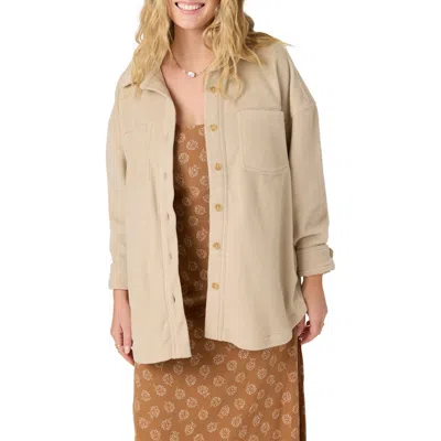 O'neill Rune Fleece Shirt Jacket In Cement