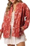 O'neill Rune Oversize Superfleece Shirt Jacket In Brown