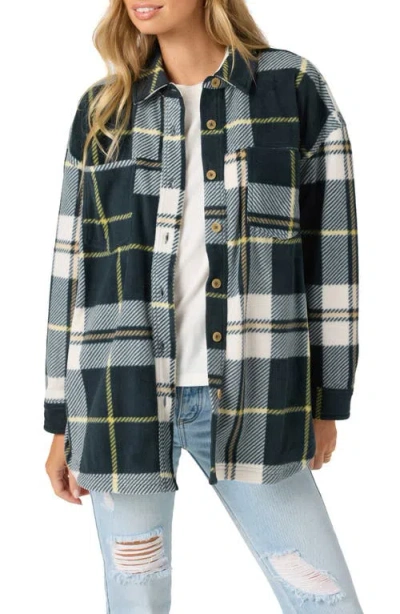 O'neill Rune Oversize Superfleece Shirt Jacket In Green