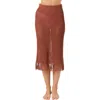 O'neill Ryan Open Knit Cover-up Skirt In Brown