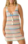 O'neill Ryan Stripe Open Stitch Cover-up Minidress