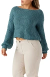 O'neill Juniors' Sacha Boat-neck Long-sleeve Sweater In Silver Pine