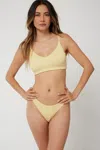 O'neill Saltwater Bottom Women Xs Yellow Textured Flamenco Swimwear Beach Erk234 In Yellow