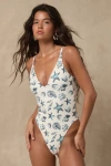 O'neill Saltwater Essentials Edgewater Ivory Printed One-piece Swimsuit