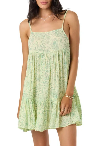 O'neill Saltwater Essentials Rilee Print Cover-up Dress In Green