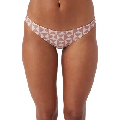 O'neill Saltwater Essentials Rockley Bikini Bottoms In Rose Dust