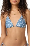 O'neill Saltwater Essentials Venice Bikini Top In Multi