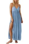 O'neill Women's Saltwater Solids Mel V-neck Maxi Dress In Faded Denim