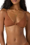 O'neill Saltwater Pismo Rib Bikini Top In Brown