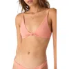 O'neill Saltwater Pismo Solids Bikini Top In Canyon Clay