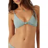 O'neill Saltwater Pismo Solids Bikini Top In Silver Blue