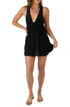 O'neill Saltwater Sarah Cover-up Minidress In Black