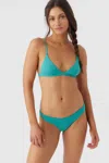 O'neill Saltwater Solids Matira Bikini Bottoms Women's Xs Teal Stratch Erk748 In Blue