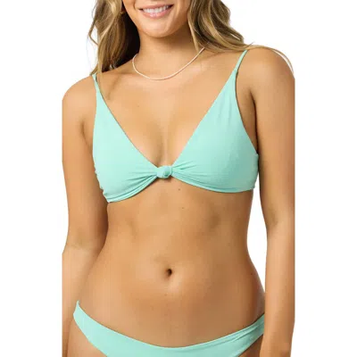 O'neill Saltwater Solids Pismo Bikini Top In Green