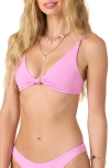 O'neill Saltwater Solids Pismo Bikini Top In Pink