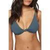 O'neill Saltwater Solids Pismo Bikini Top In Slate
