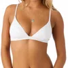 O'neill Saltwater Solids Rib Seaside Triangle Top In White In White