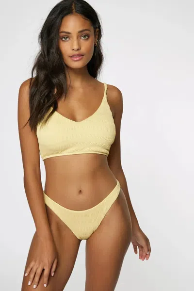 O'neill Saltwater Top Women's Xs Yellow Texture Trestle Adjustable Straps Erk240