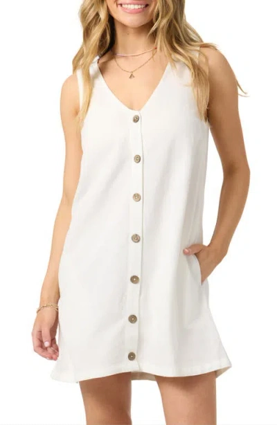 O'neill Sanders Button-up Minidress In White
