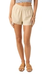 O'neill Sanders Smocked Waist Shorts In Nude