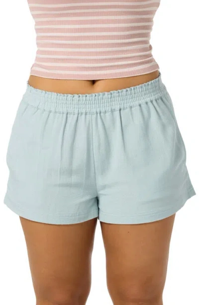 O'neill Sanders Smocked Waist Shorts In Blue