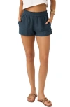 O'neill Sanders Smocked Waist Shorts In Slate