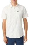 O'neill Seafaring Ikat Short Sleeve Cotton Button-up Shirt In White