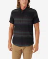 O'neill Seafaring Stripes Short Sleeve Button-up Shirt In Black
