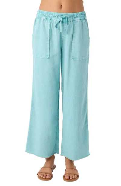 O'neill Sevie Drawstring Cotton Twill Pants In Nile Blue