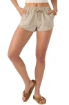 O'neill Juniors' Sevie Cotton Twill Pull-on Shorts In Simply Taupe