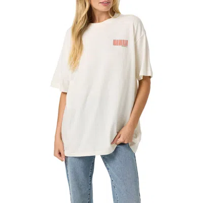 O'neill Shaka Hawaii Graphic Oversized T-shirt In White