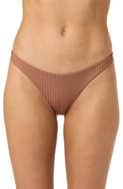 O'neill Shorebreak Hermosa Rib Bikini Bottoms In Brown