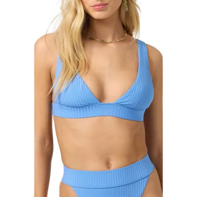 O'neill Shorebreak Rib Cancun Bikini Top In Blue