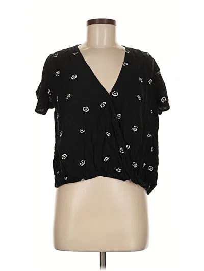 Pre-owned O'neill Short Sleeve Blouse In Black