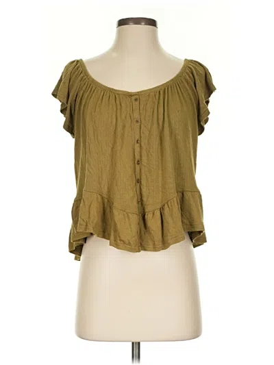 Pre-owned O'neill Short Sleeve Blouse In Green