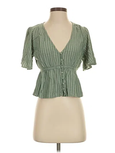 Pre-owned O'neill Short Sleeve Blouse In Green