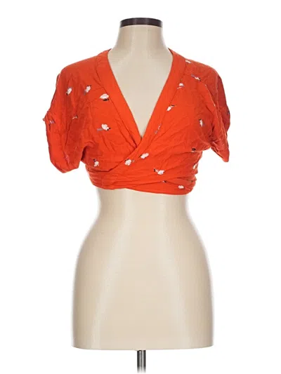 Pre-owned O'neill Short Sleeve Blouse In Orange