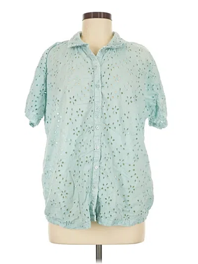Pre-owned O'neill Short Sleeve Blouse In Teal