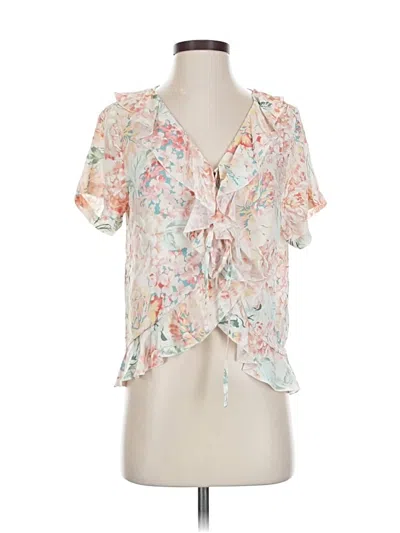 Pre-owned O'neill Short Sleeve Blouse In White