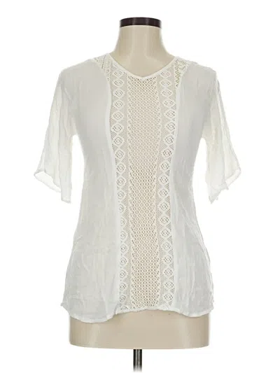 Pre-owned O'neill Short Sleeve Blouse In White