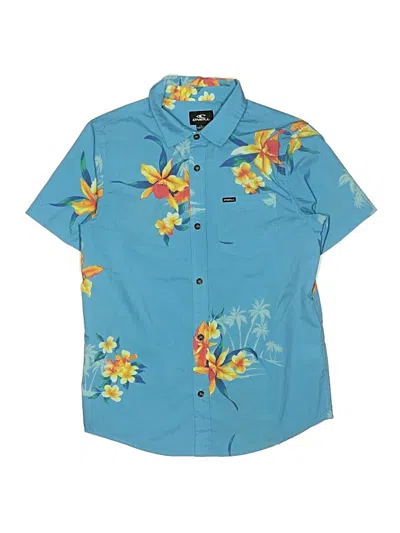 Pre-owned O'neill Kids' Short Sleeve Button Down Shirt In Blue