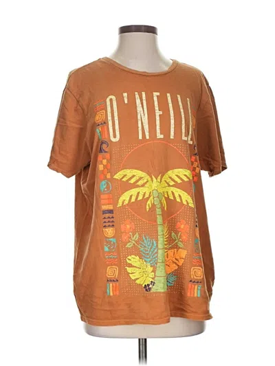 Pre-owned O'neill Short Sleeve T-shirt In Brown