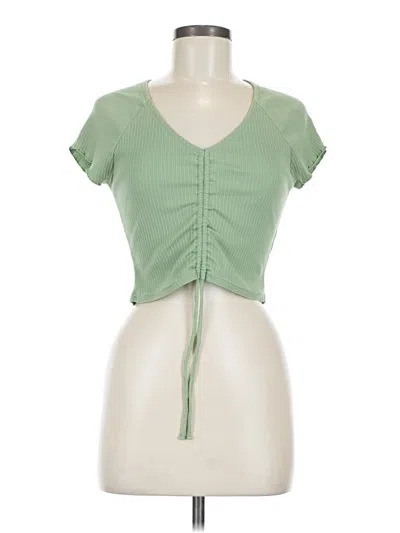 Pre-owned O'neill Short Sleeve Top Green Sweetheart Neckline Tops
