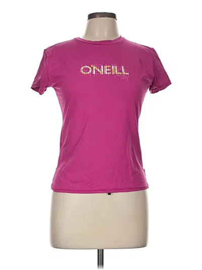 Pre-owned O'neill Short Sleeve T-shirt In Pink
