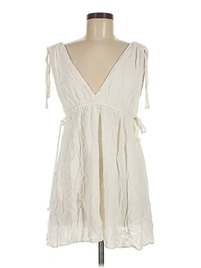 Pre-owned O'neill Sleeveless Top Ivory Plunge Neckline Tops