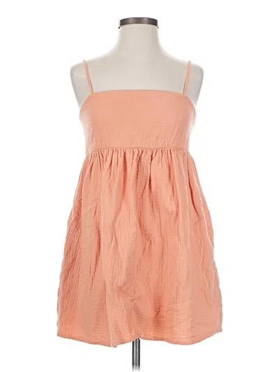 Pre-owned O'neill Sleeveless Top Orange Strapless Neckline Tops