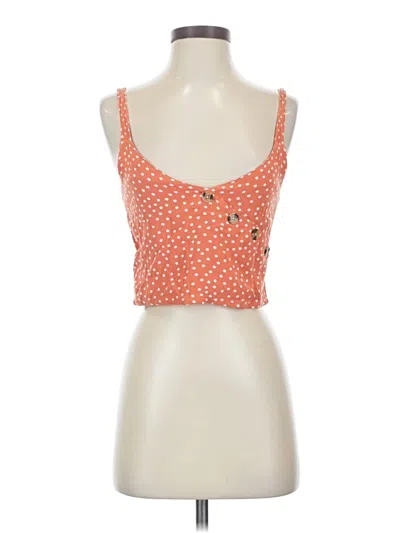 Pre-owned O'neill Sleeveless Top Orange Sweetheart Neckline Tops