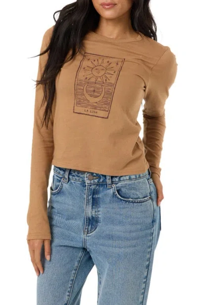 O'neill Starry Night Graphic Long Sleeve Tee In Brown